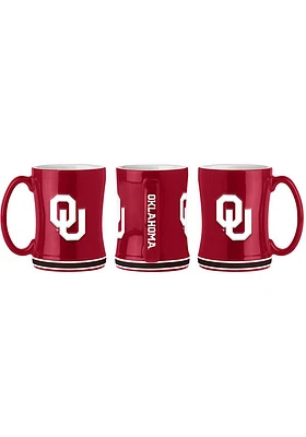 Oklahoma Sooners 14 oz Relief Ceramic Mug - Maroon