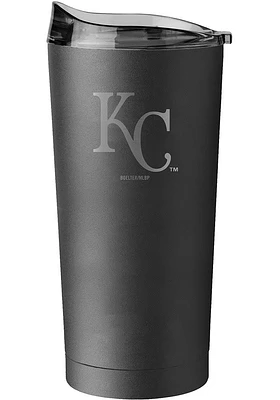 Logo Brands Kansas City Royals 20oz Black Powder Coat Stainless Steel Tumbler - Black