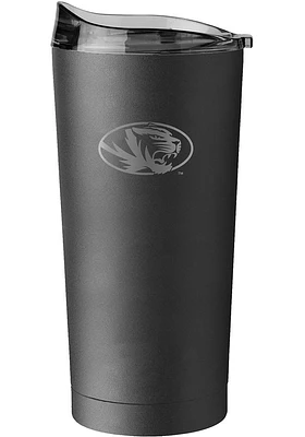 Logo Brands Missouri Tigers 20oz Black Powder Coat Stainless Steel Tumbler - Black