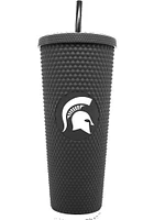 Michigan State Spartans 24oz Black Studded Straw Tumbler