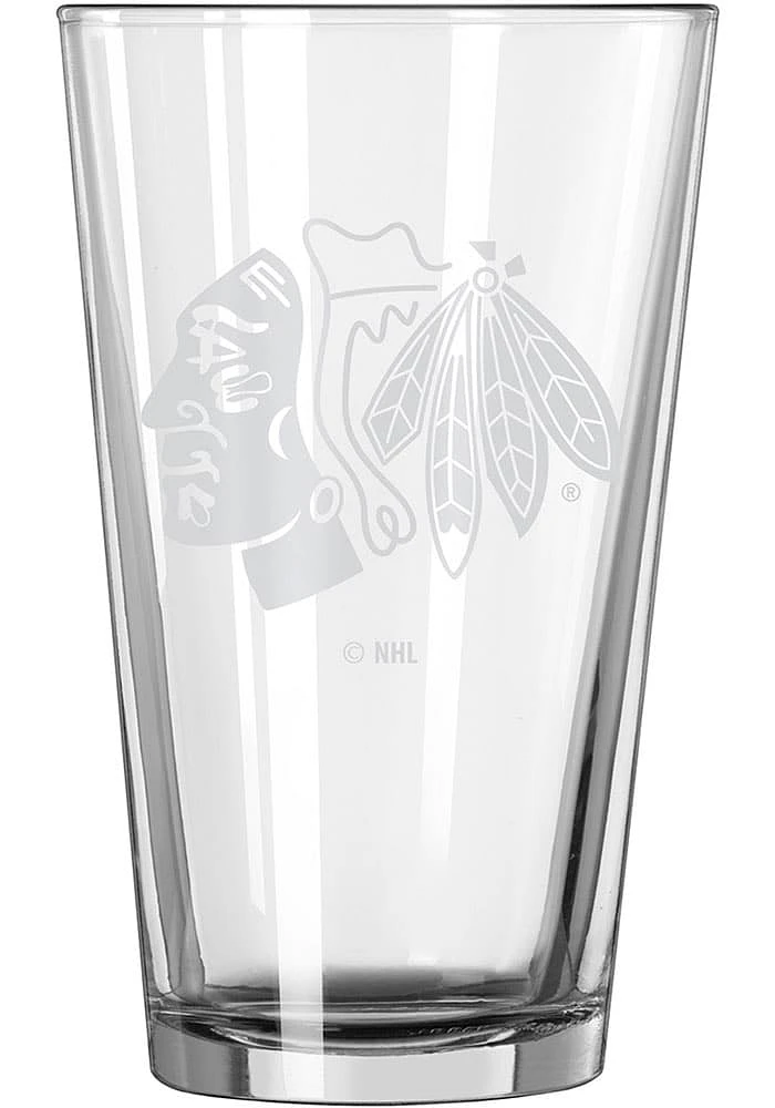 Chicago Blackhawks 16 OZ Frost Pint Glass - White