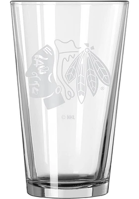 Chicago Blackhawks 16 OZ Frost Pint Glass - White