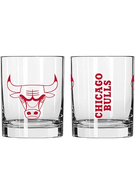 Chicago Bulls 14 OZ Gameday Rock Glass - Red