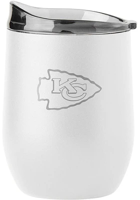 Kansas City Chiefs 16 OZ Curved Ultra Stainless Steel Stemless - White