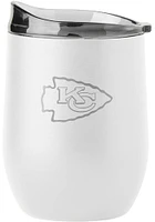 Kansas City Chiefs 16 OZ Curved Ultra Stainless Steel Stemless - White