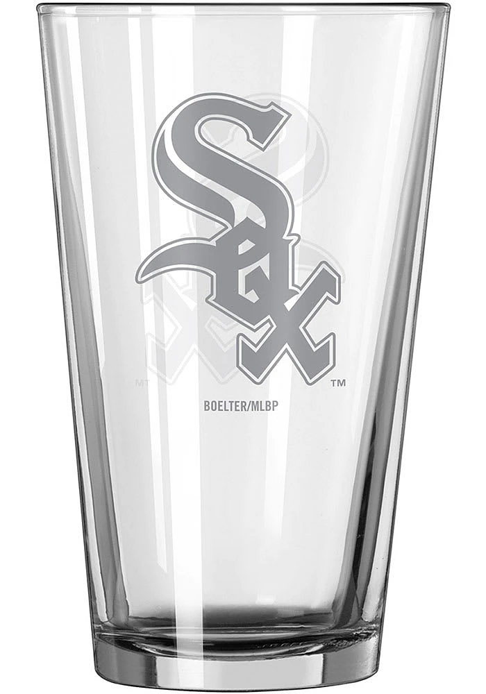 Chicago White Sox 16 OZ Frost Pint Glass - Black