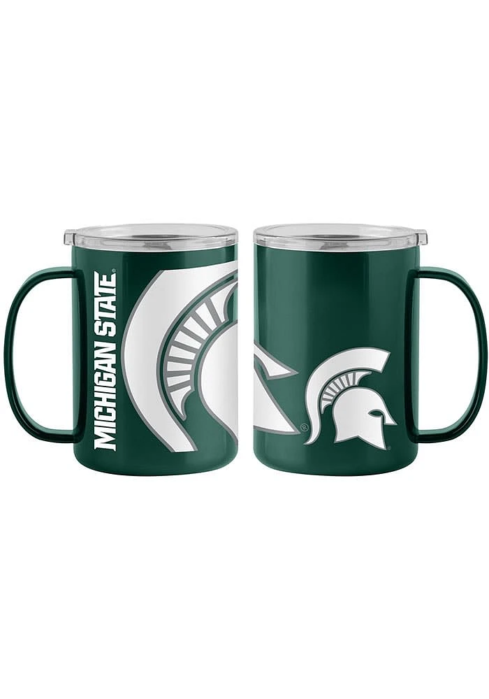 Logo Brands Michigan State Spartans 15oz Hype Ultra Stainless Steel Tumbler - Green