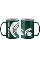 Logo Brands Michigan State Spartans 15oz Hype Ultra Stainless Steel Tumbler - Green