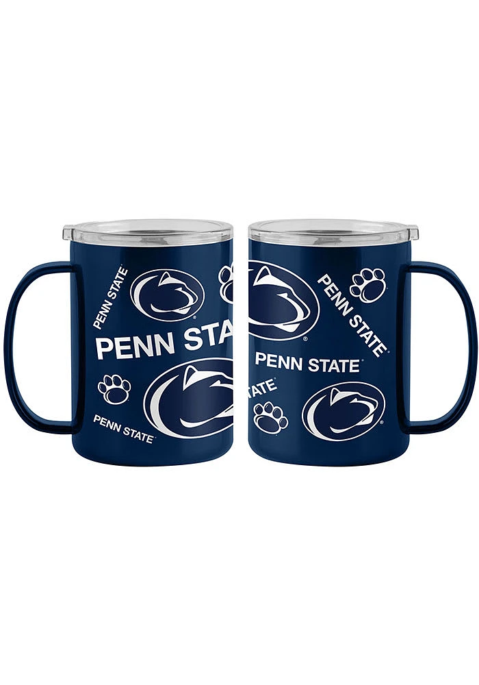 Logo Brands Penn State Nittany Lions 15oz Sticker Ultra Stainless Steel Tumbler - Blue