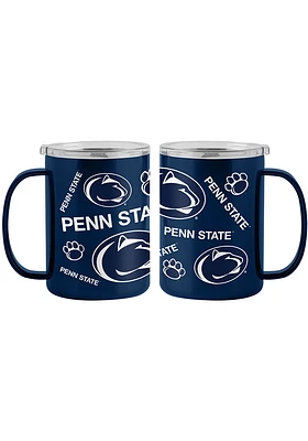 Logo Brands Penn State Nittany Lions 15oz Sticker Ultra Stainless Steel Tumbler - Blue