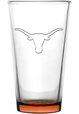 Texas Longhorns 16oz Embossed Pint Glass - White