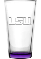 LSU Tigers 16oz Embossed Pint Glass - White