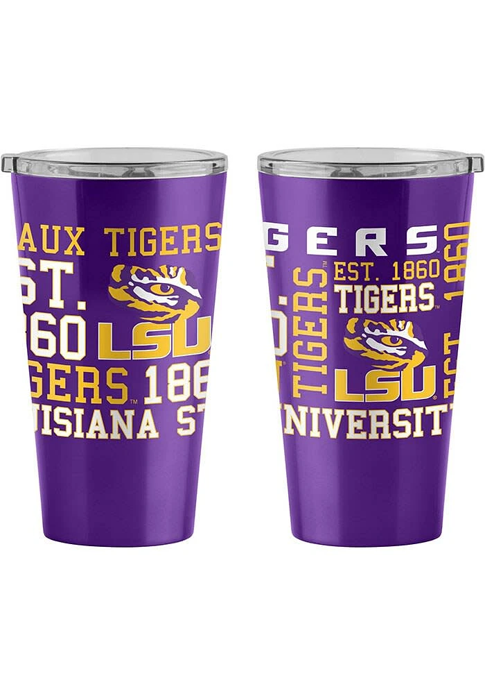 Logo Brands LSU Tigers 16oz Spirit Ultra Stainless Steel Tumbler - Purple