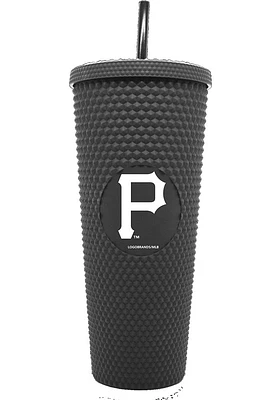 Pittsburgh Pirates 24oz Black Studded Straw Tumbler