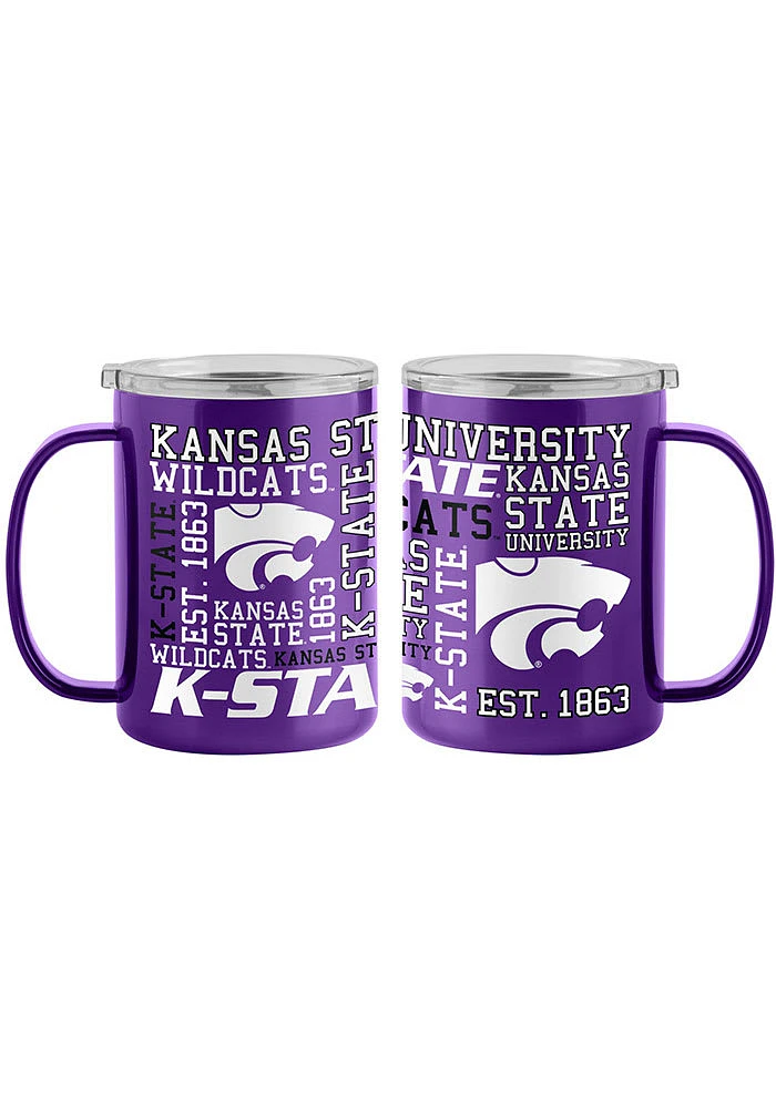 Logo Brands K-State Wildcats 15oz Spirit Ultra Stainless Steel Tumbler - Purple