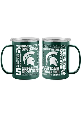 Logo Brands Michigan State Spartans 15oz Spirit Ultra Stainless Steel Tumbler - Green