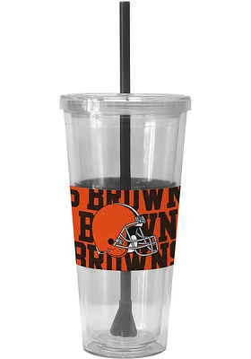 Cleveland Browns 22oz Bold Neoprene Sleeve Straw Tumbler