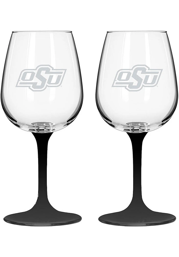 Oklahoma State Cowboys 12oz Wine Glass - Orange