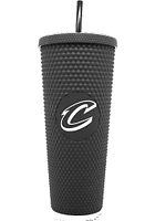 Cleveland Cavaliers 24oz Black Studded Straw Tumbler