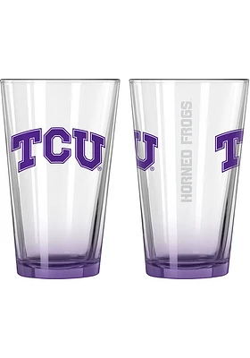 TCU Horned Frogs 16oz Elite Pint Glass - Purple