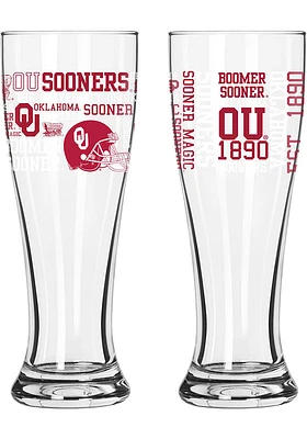Oklahoma Sooners 16oz Spirit Pilsner Glass - Red