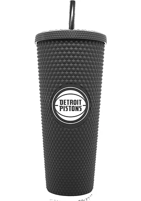Detroit Pistons 24oz Black Studded Straw Tumbler