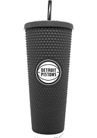 Detroit Pistons 24oz Black Studded Straw Tumbler