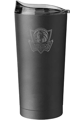 Logo Brands Dallas Mavericks 20 OZ Black Powder Coat Stainless Steel Tumbler - Black