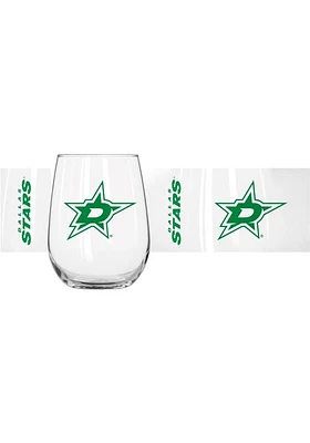 Dallas Stars 16 OZ Gameday Curved Stemless Wine Glass - Green