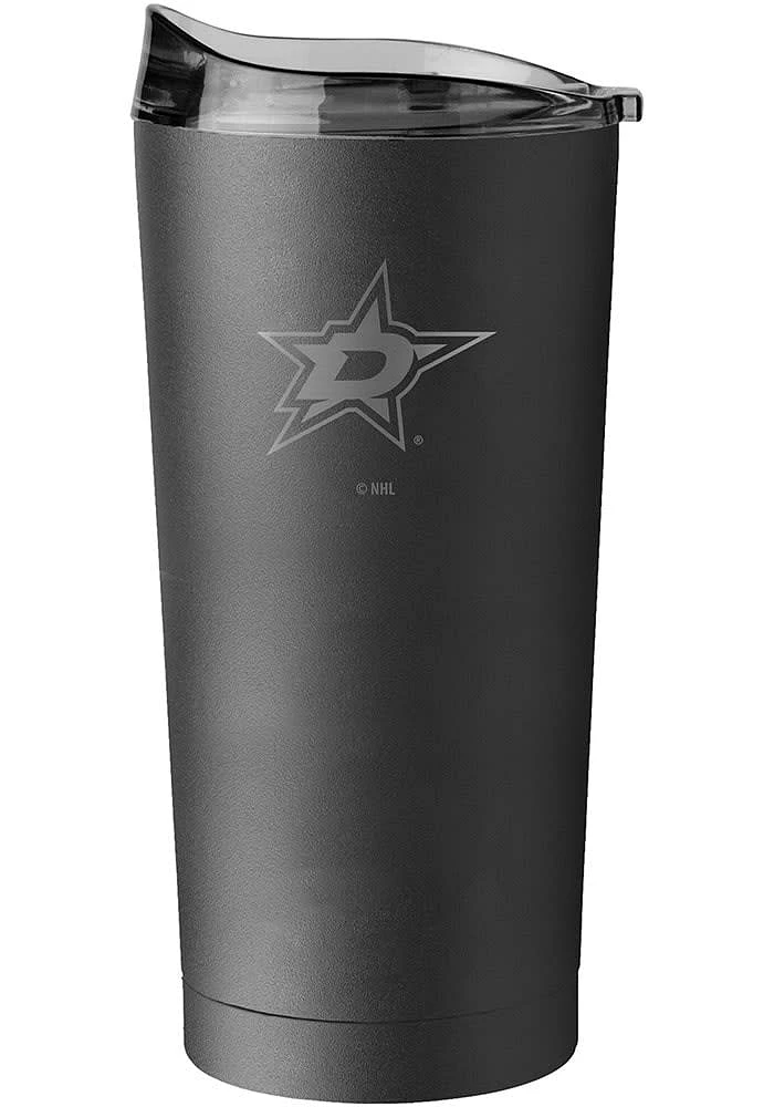Logo Brands Dallas Stars OZ Black Powder Coat Stainless Steel Tumbler