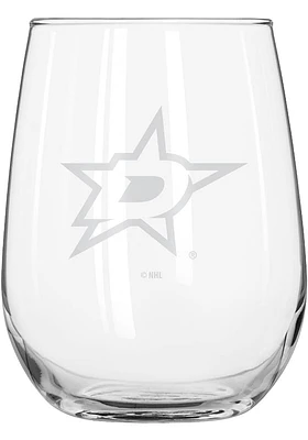 Dallas Stars 16 OZ Frost Curved Stemless Wine Glass - White