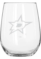 Dallas Stars 16 OZ Frost Curved Stemless Wine Glass - White