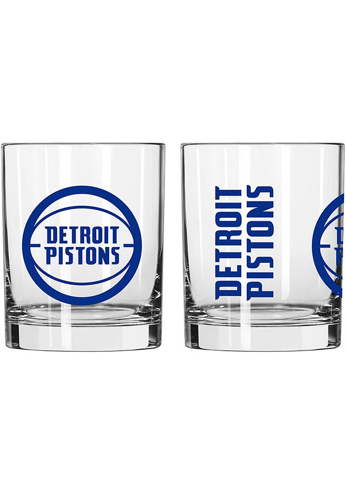 Detroit Pistons 14 OZ Gameday Rock Glass - Blue