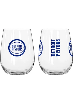Detroit Pistons 16 OZ Gameday Curved Stemless Wine Glass - Blue