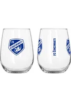 FC Cincinnati 16 OZ Gameday Curved Stemless Wine Glass