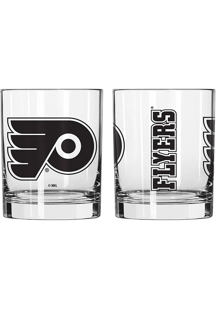 Philadelphia Flyers 14 OZ Gameday Rock Glass - Black