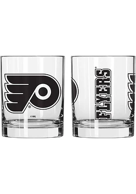 Philadelphia Flyers 14 OZ Gameday Rock Glass - Black