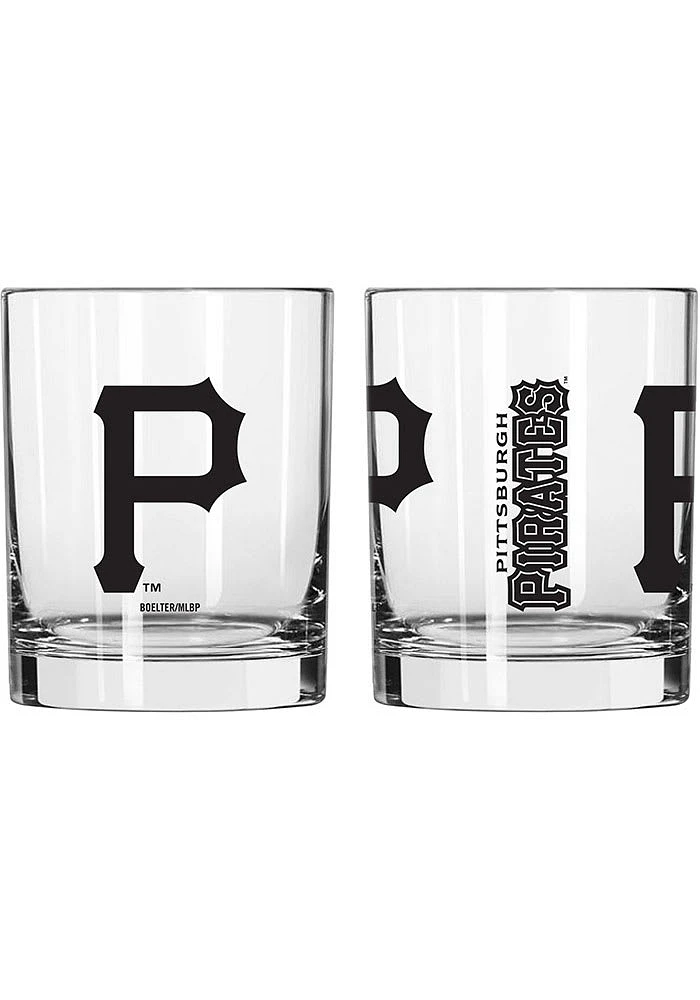Pittsburgh Pirates 14 OZ Gameday Rock Glass - Black
