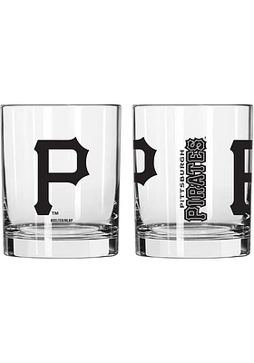 Pittsburgh Pirates 14 OZ Gameday Rock Glass - Black
