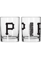 Pittsburgh Pirates 14 OZ Gameday Rock Glass - Black