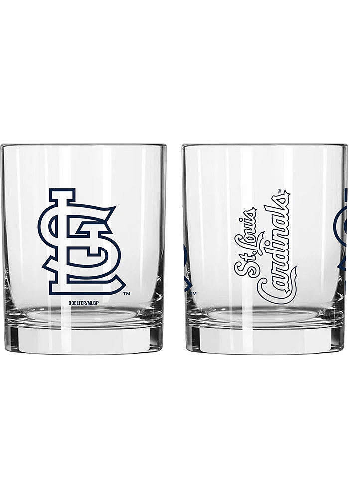 St Louis Cardinals 14 OZ Gameday Rock Glass - Red