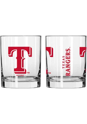 Texas Rangers 14 OZ Gameday Rock Glass - Red