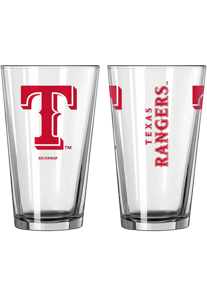 Texas Rangers 16 OZ Gameday Pint Glass - Red