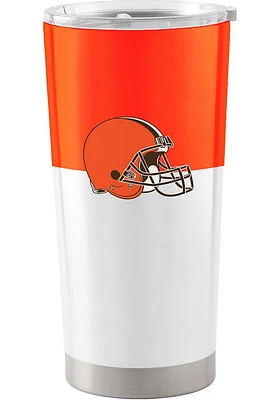 Logo Brands Cleveland Browns 20oz Colorblock Stainless Steel Tumbler - Brown