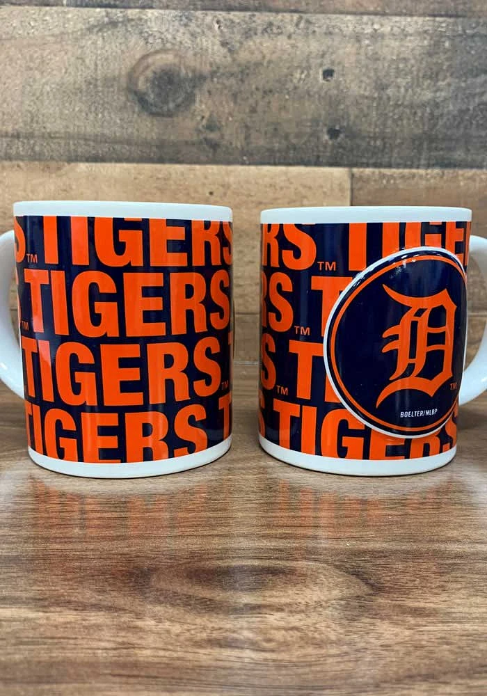 Detroit Tigers 11 OZ 2 Pack Box Set Ceramic Mug - Blue