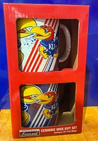 Kansas Jayhawks 11 OZ 2 Pack Box Set Ceramic Mug - Blue