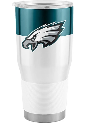 Logo Brands Philadelphia Eagles 30oz Colorblock Stainless Steel Tumbler - White
