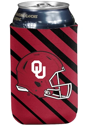 Logo Brands Oklahoma Sooners 12oz Diagonal Stripe Coolie