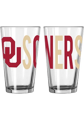 Oklahoma Sooners 16oz Overtime Pint Glass - Maroon