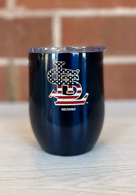St Louis Cardinals 16 OZ Navy Curved Ultra Stainless Steel Stemless - Navy Blue